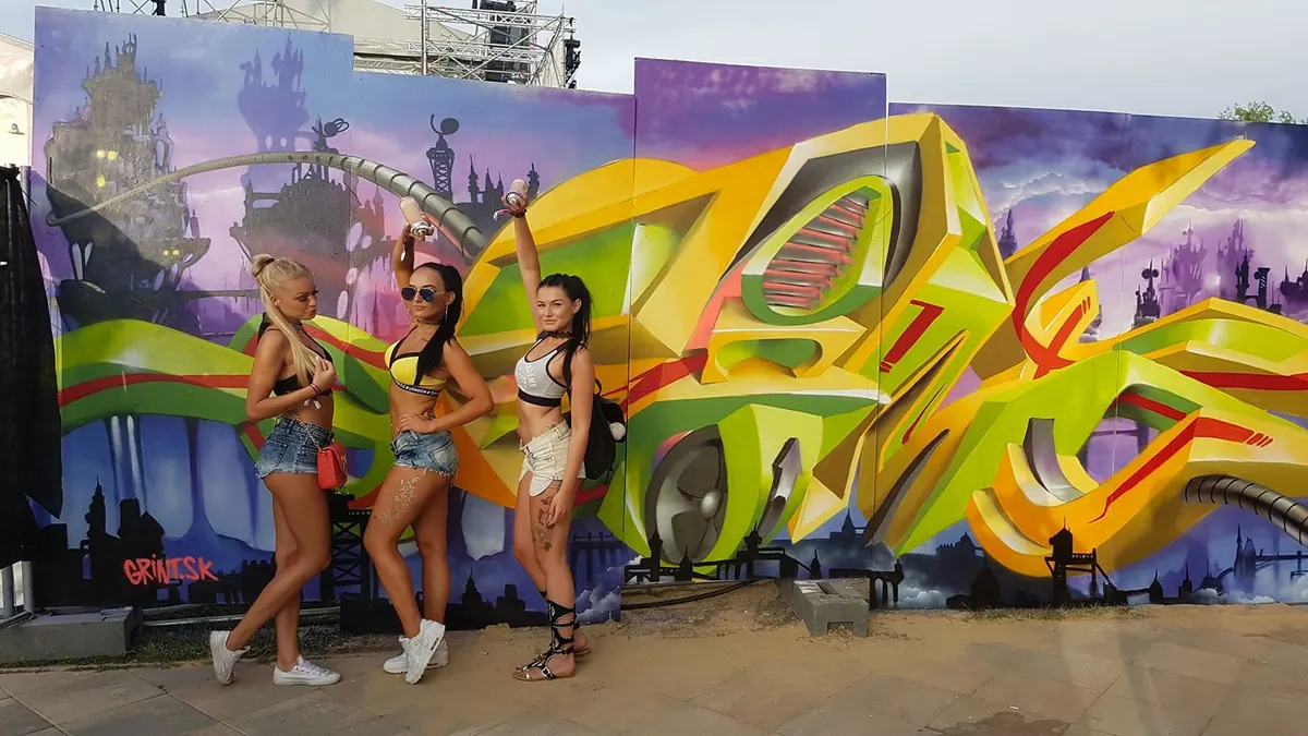 3D graffiti maľba na stenu — realizácia 30