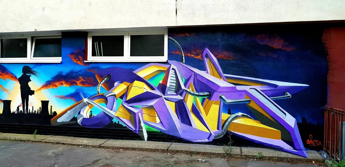 3D graffiti maľba na stenu — realizácia 26