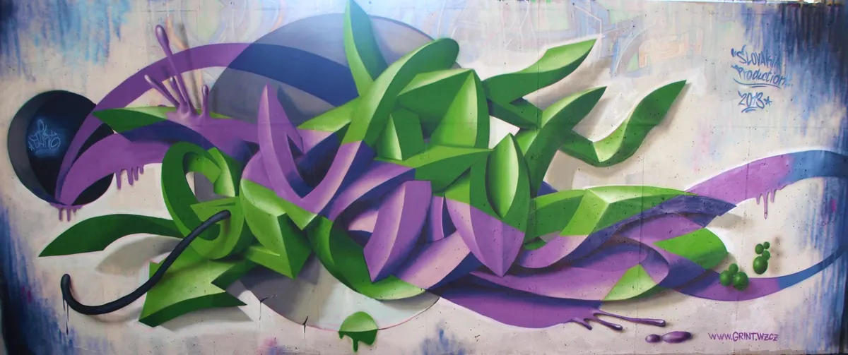 3D graffiti maľba na stenu — realizácia 21