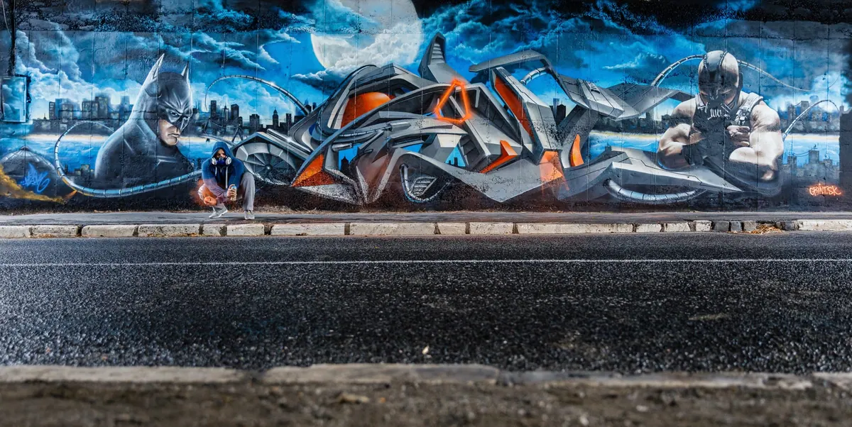 3D graffiti maľba na stenu — realizácia 32