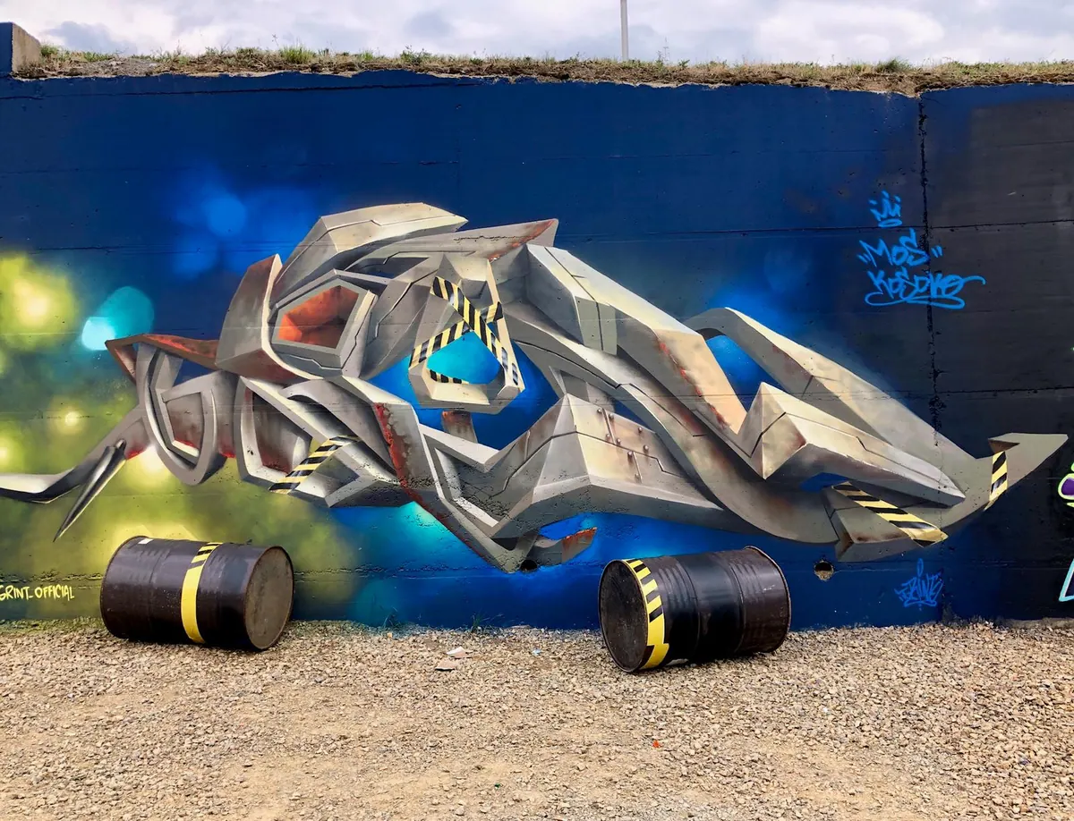 3D graffiti maľba na stenu — realizácia 9