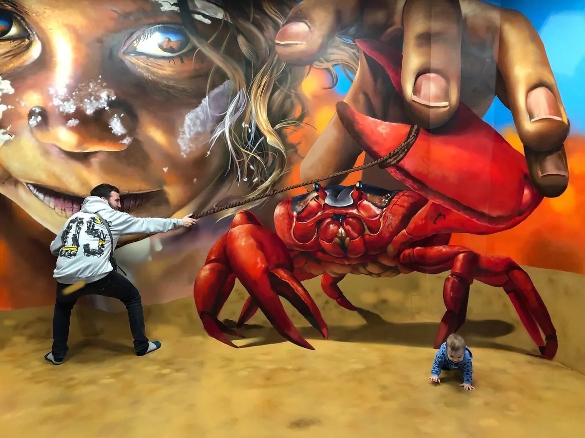 Trick art 3D maľba na stenu — realizácia 26