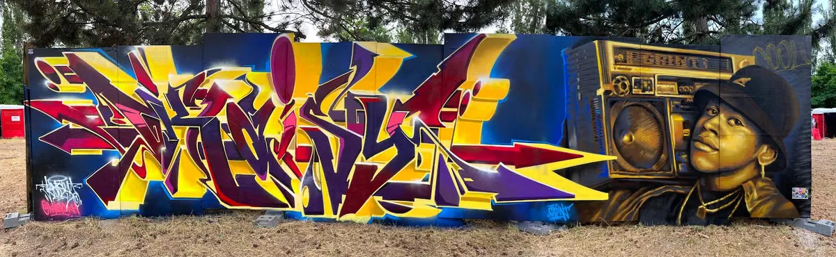3D graffiti maľba na stenu — realizácia 11