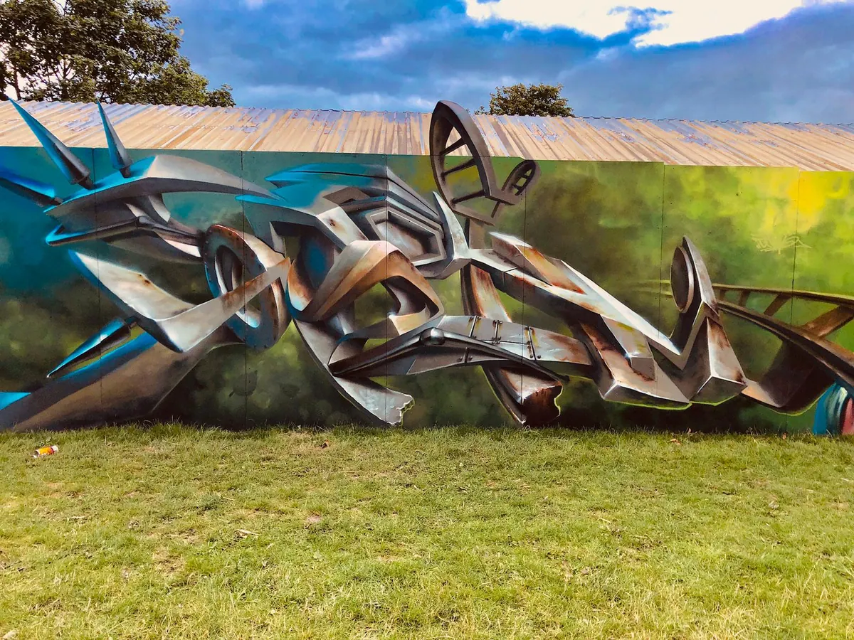 3D graffiti maľba na stenu — realizácia 17