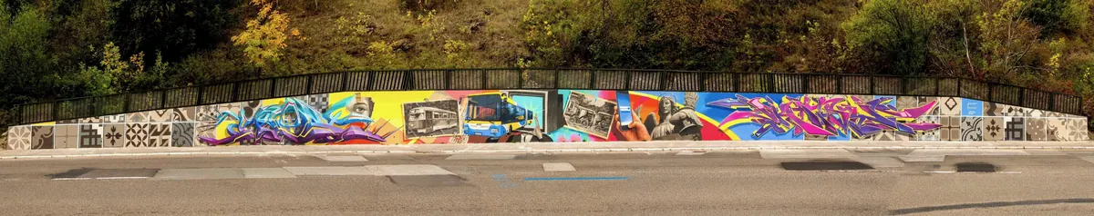 3D graffiti maľba na stenu — realizácia 6