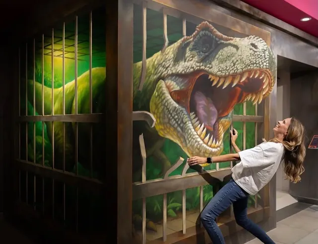 Trick art 3D maľba na stenu — ukážka 2