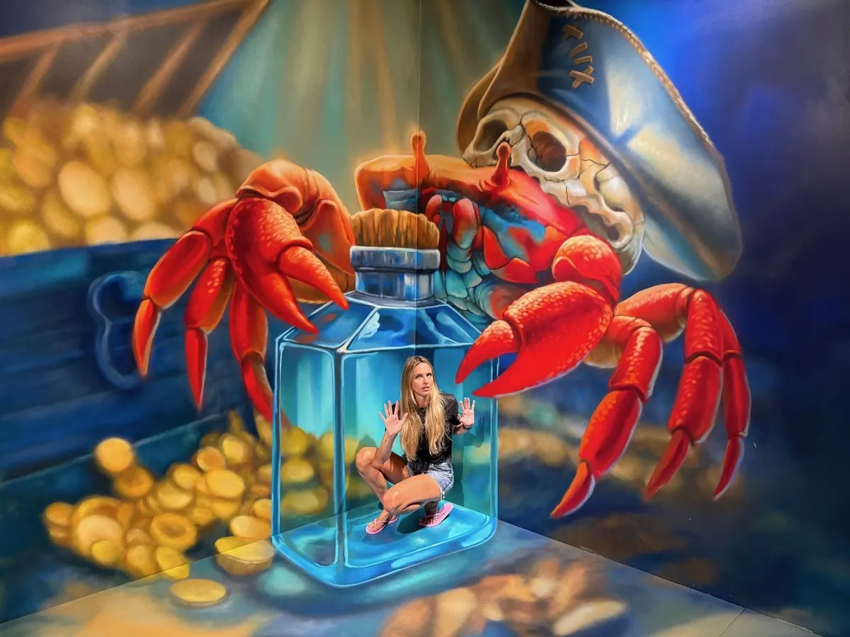 Trick art 3D maľba na stenu — ukážka 4