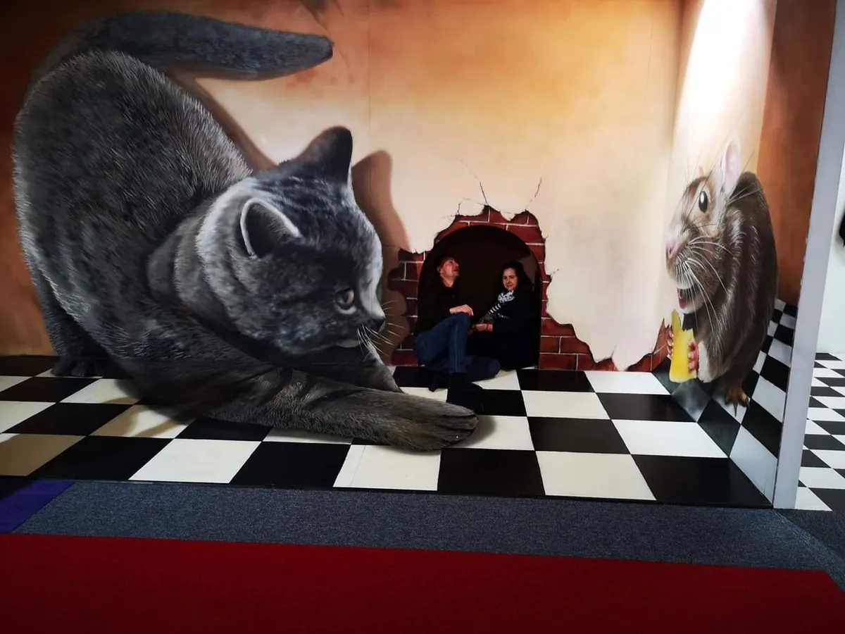 Trick art 3D maľba na stenu — realizácia 7