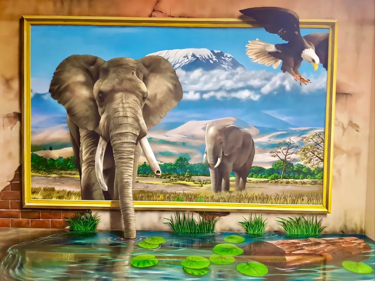 Trick art 3D maľba na stenu — realizácia 8